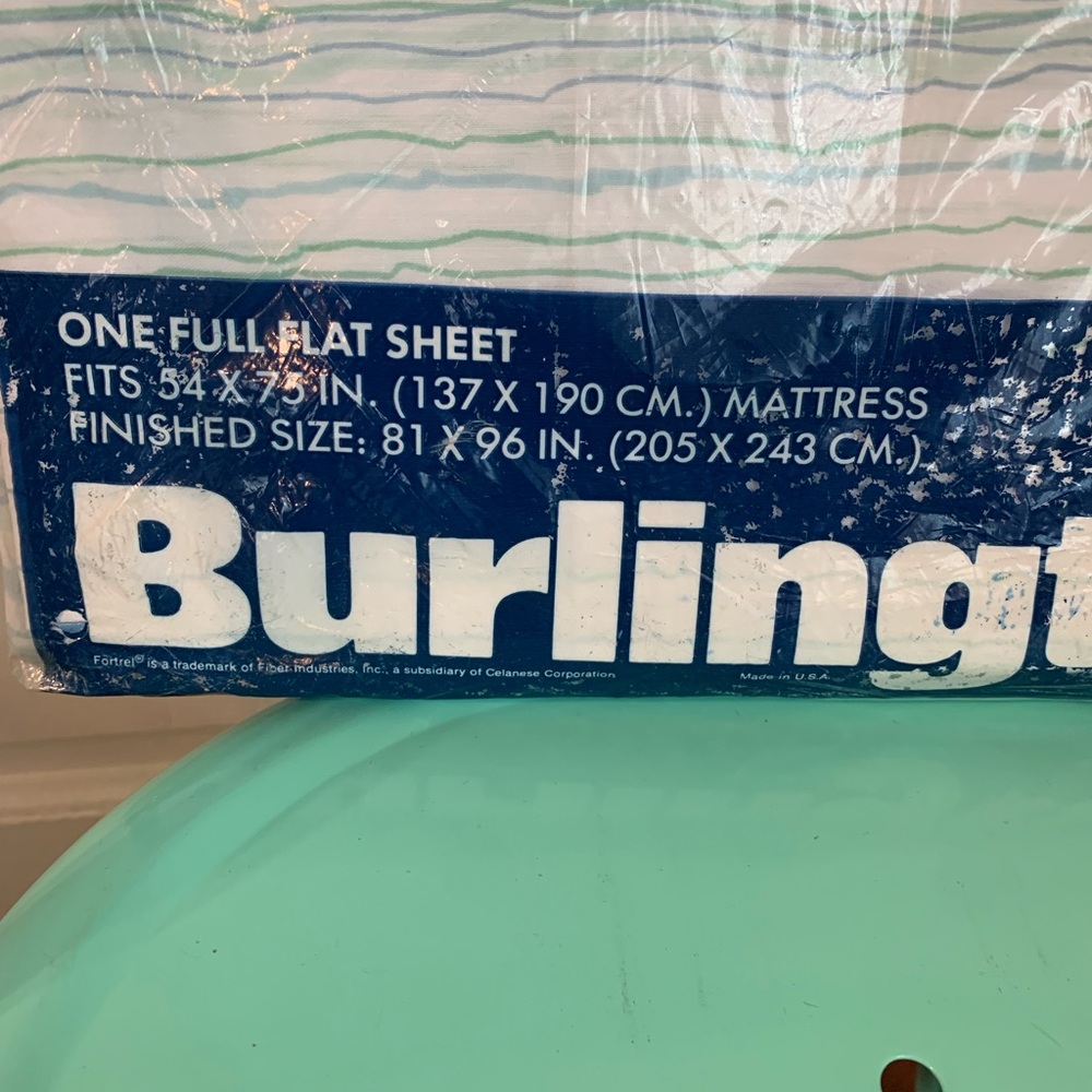NWT Vintage Burlington Caress Full Flat Sheet in Beach - Picture 2 of 4